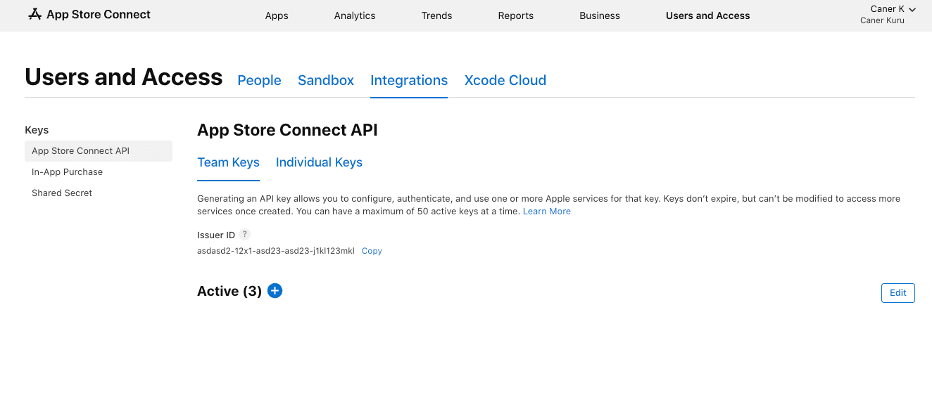App Store Connect Integrations
